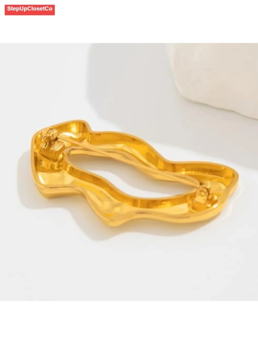 Vintage Irregular Hollow Brooch Pin Geometric Gift